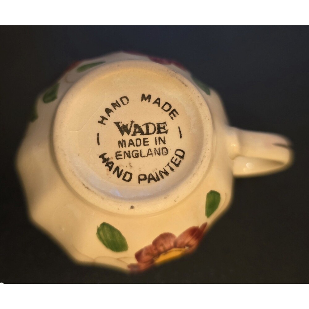 Wade Creamer Pink England STAMPED Vintage Hand Made Hand Painted Porcelain